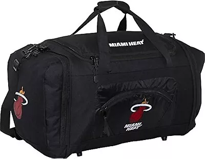 Miami Heat Premium Duffel Bag Roadblock Design 20 Inch Embroidered Logo Black • $38.79