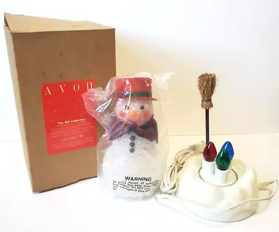 Avon The Gift Collection Chilly Samantha Light Up Snow Woman Snowman With Broom • $24.99