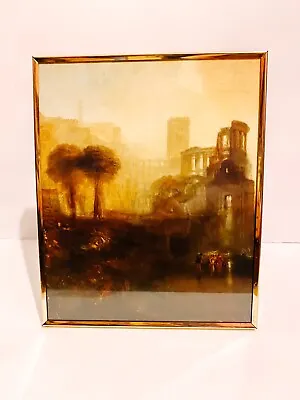 Vintage J. M. W. Turner Romanticism Framed Art 1800 Landscape Historical Print • $20