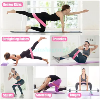 Resistance Bands Ladies Fabric Booty Bands Hip Circle Legs Glutes Squat Exercise • $21.77