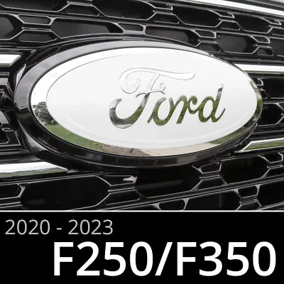 2020-2023 Ford F250/F350 Emblem Overlay Insert Decals - White (Set Of 2) • $24.99