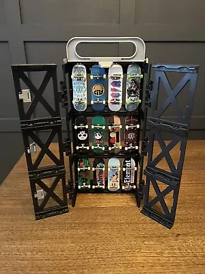 Tech Deck / Fingerboard Skateboard Lot Of 12 + Carrying Case Holder • $33.99