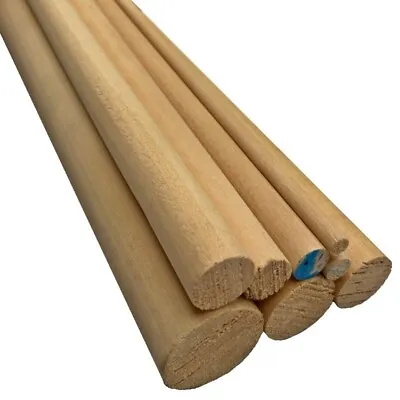 1 Metre Hardwood Dowel Smooth - Craft DIY Hardwood Dowels 1m Length (Pack Of 5) • £17.80