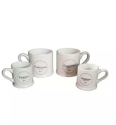 Coffee Cup Set - 2 X Cappuccino Mugs And 2 X Espresso Cups • £24