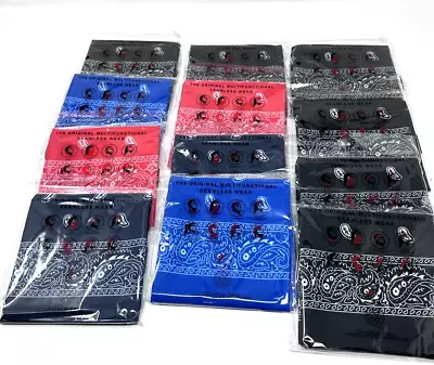 12Pcs Bandana Headband Face Neck Mask Cover Tube Head Scarf. • $15.99