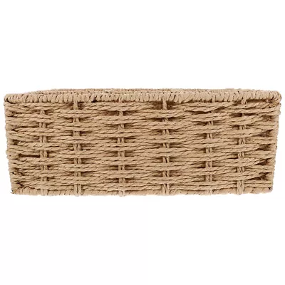  Cotton Linen Hexagon Grid Storage Box Small Wicker Baskets Laundry • £19.28