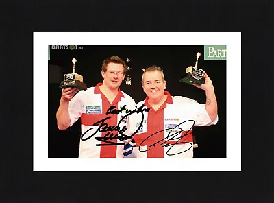 8X6 Mount JAMES WADE & PHIL TAYLOR Signed Autograph PHOTO DARTS Ready To Frame  • £7.49