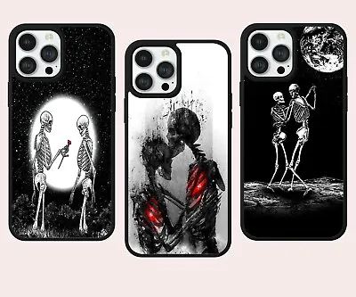 Skeleton Gothic Red Rose Love Phone Case Cover For Iphone Samsung Huawei Pixel • £7.99