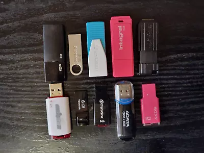 10 X 8GB USB Flash Drive Bulk Job Lot Mix Brands 2 • £22