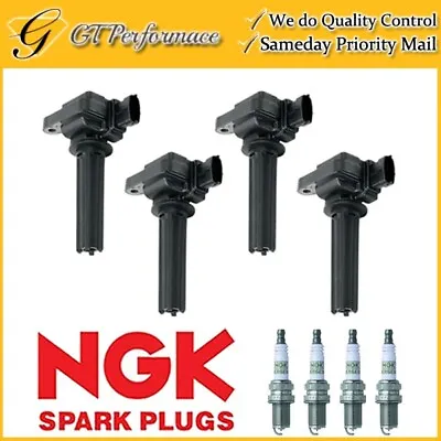 Quality Ignition Coil & NGK Spark Plug 4PCS For 2004-2011 Saab 9-3/ 9-3X 2.0L L4 • $89.99