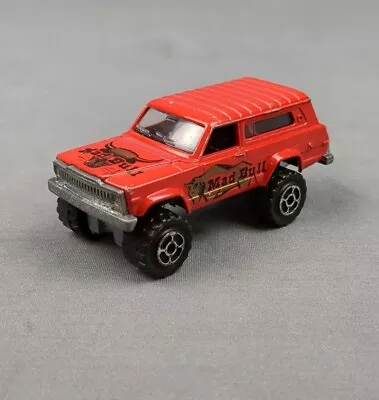 VINTAGE MAJORETTE #236 RED JEEP CHEROKEE 4x4 MAD BULL 1/64 FRANCE MINTY • $11.59