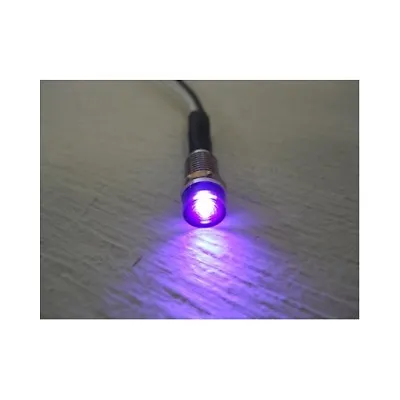 (2) Mini Purple LED Dash Accent Indicator Lights / 1/4  Diameter/Set Of 2 Lights • $9.99