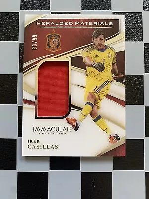 2020 Panini Immaculate Heralded Materials Iker Casillas /99 Spain • £35.21