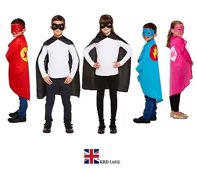 £6.65 • Buy Kids SUPERHERO FANCY DRESS COSTUME Book Week Birthday Party + MASK + CAPE New UK