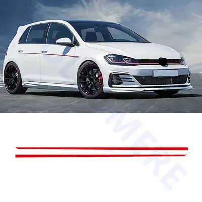 Racing Sport Stripes Car Waist Line Sticker For Volkswagen Golf MK7 MK6 3-5 Door • $8.99