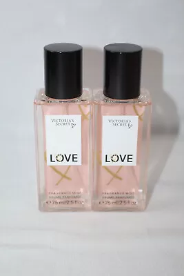 Victoria's Secret Love Fragrance Mist Body Spray 2.5 Fl Oz Lot Of Two (5 Fl Oz) • $19.99