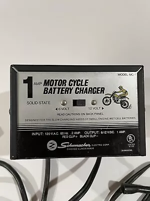 Schumacher 1 Amp Motor Cycle Battery Charger Solid State 6volt & 12 Volt • $32.28