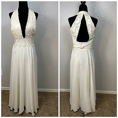 Scott McClintock Vintage Halter Dress Size 6 Marilyn Monroe Formal Old Hollywood • $125