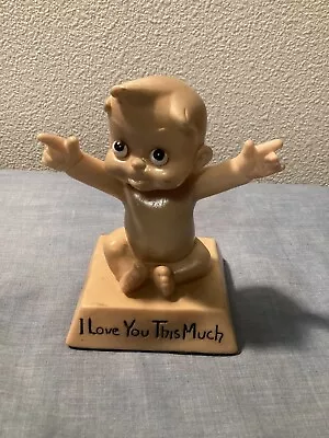 Vintage I Love You This Much Figurine Baby Statue R&W Berries 1970 (A4) • $9.99