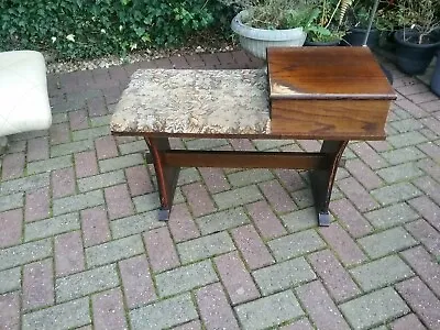 Vintage Oak Telephone Table Seat • £69.99