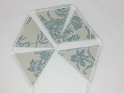 Laura Ashley Lloyd Duck Egg Blue Handmade Bunting 5 Flags • £9.99