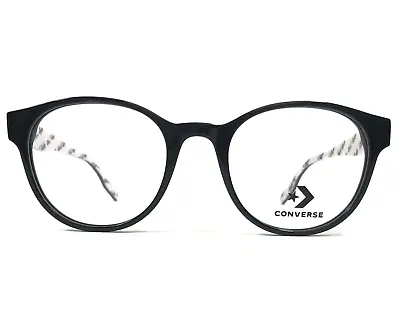 Converse Eyeglasses Frames CV5002 001 Black White Round Full Rim 50-20-140 • $39.99