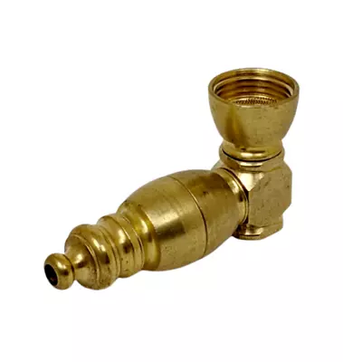 2.5  Metal Smoking Tobacco Hand Pipe Brass Small Made USA • $15.95