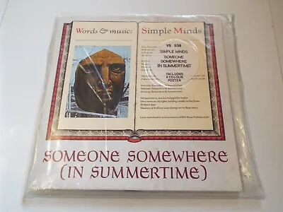 £1 • Buy Simple Minds-someone Somewhere-virgin+poster Sleeve/orig Bag And Hype