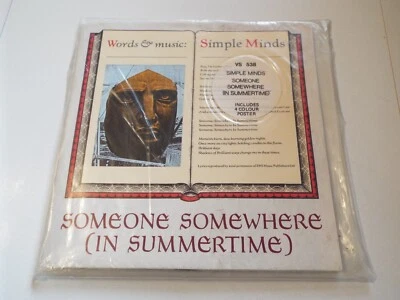 £1 • Buy Simple Minds-someone Somewhere-virgin+poster Sleeve/orig Bag And Hype