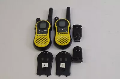 2X Motorola TALKABOUT Radio MH230R Yellow Two Way Radios No Batteries No Charger • $33.95
