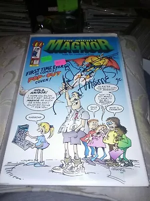 The Mighty Magnor #1 Malibu Comics 1993 Signed & Remarked By Sergio Aragonés • $45