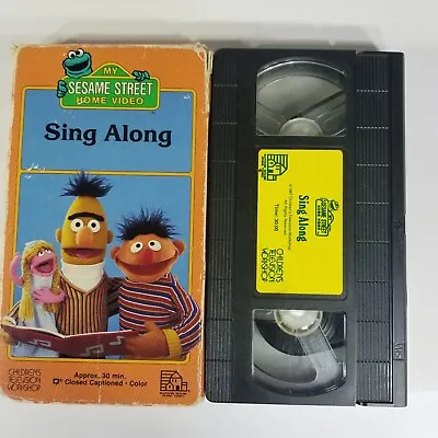 Sesame Street Home Video  Sing Along VHS Tape 1987 Jim Henson Muppets VCR Bert • $20