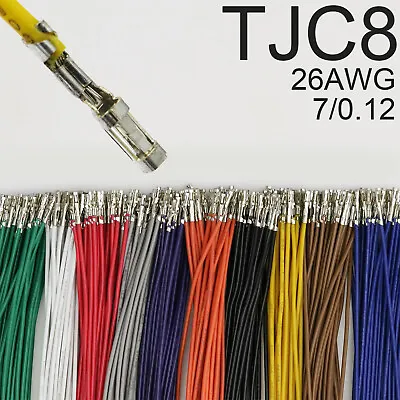 TJC8-254 2.54mm 20cm Crimped Wires Pack Of 10 Crimp Connector (Mini-PV/DuPont) • £3.99