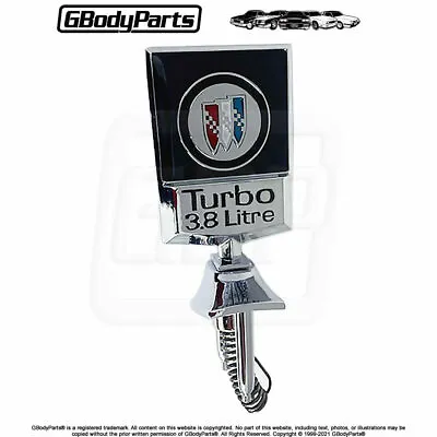 84-87 Regal T-Type Turbo 3.8 Litre Header Panel Hood Ornament Emblem GM 25517268 • $109