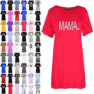 £6.99 • Buy Women Ladies MAMA Nightie Nightdress Pyjamas T-Shirt Cotton Long Tunic Tee Dress