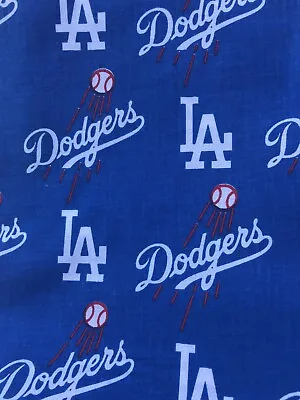 Los Angeles LA Dodgers 100% Cotton Fabric -BIG FQ 18”x 29” Great Colors! • $5.99