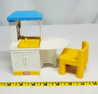 Vintage 1980's Little Tikes Place PARTY KITCHEN With CHAIR Dollhouse Accessory • $12.95