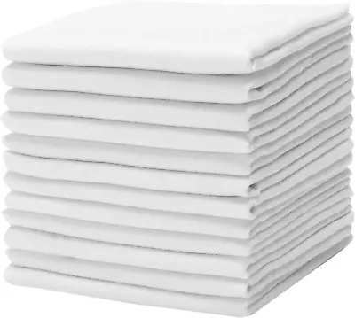 Causa Forcia Cotton Handkerchiefs For Men Thick Soft Turkish White Cotton 12 Pa • $29.23