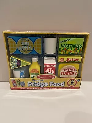 NEW Melissa & Doug Wooden Fridge Food Set 9-Pieces • $38