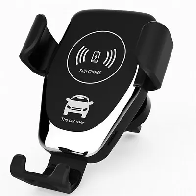 Car Phone Holder Wireless Charging Holder Air Vent Mobile Phone Clip Cradle • $1.69