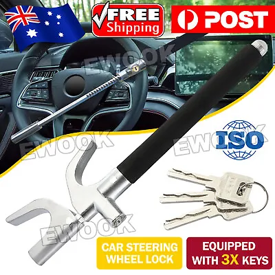 Universal Car Steering Wheel Lock Anti Theft Security The Club Clamp Heavy Duty • $25.95