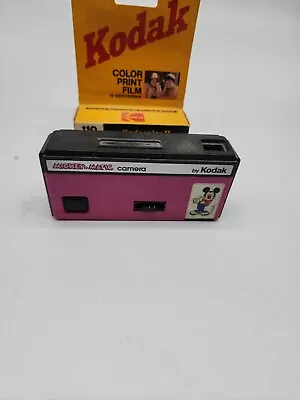 Vintage Kodak Disney Mickey-Matic Pink 110 Film Camera  Untested W/Film • $18.99