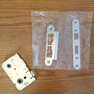 National Hickman Bathroom Lock Body With Chrome Face Plate & Fixings * New • £9.99