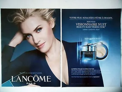 ADVERTISING: LANCOME Visionary Night [2 Pages] 2015 Kate Winslet • £5.13