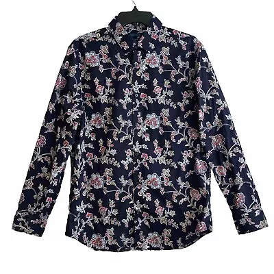 Perry Ellis Men's M Long Sleeve Floral Shirt 98% Cotton • $19.63