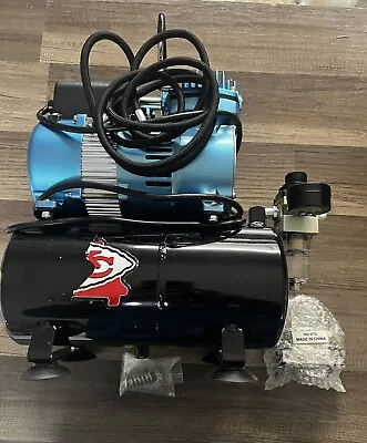 Master Airbrush 1/5 HP Cool Runner II  Air Compressor/Parts Only Broken Read/U • $49