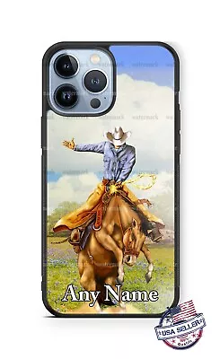Cowboy Rodeo Bronc Riding Prairie Personalized Phone Case For IPhone Samsung Etc • $14.98