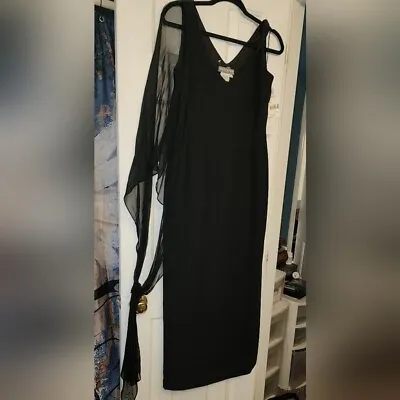 Maggie London Formal Long Black Sleeveless Lined Dress. Size 8 NWT • $15