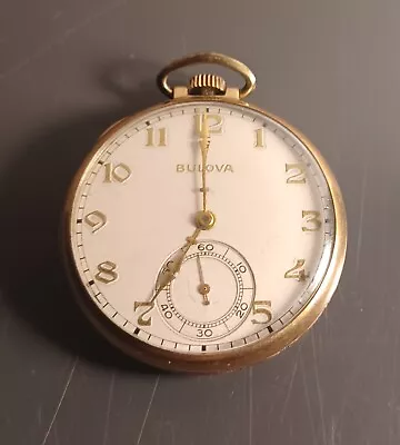 Bulva Vintage Pocketwatch 15 Jewels Working • $80