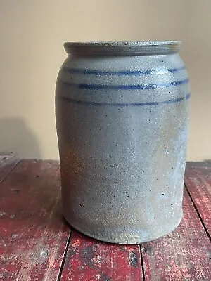 Antique Western PA Striper Stoneware Wax Sealer • $374.99